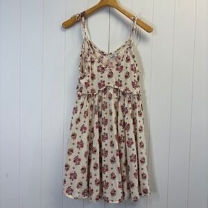 Patrons of Peace Womens Boho Festival Floral Mini Dress Size S Feminine Cottage